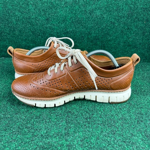 Cole Haan Zerogrand Mens Sz 10 M Brown Leather Perforated Sneakers Shoes C23711 - Picture 5 of 10